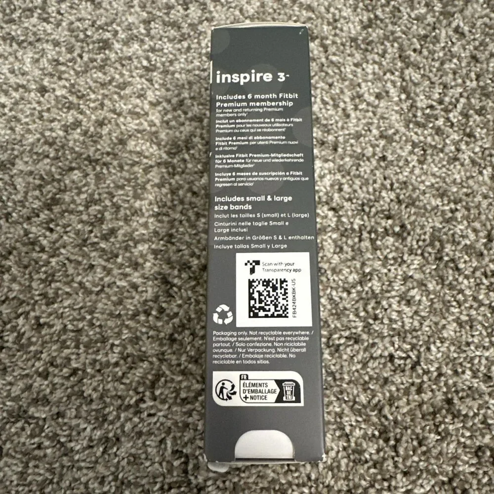Fitbit Inspire 3 Health & Fitness Tracker - Midnight Zen/Black - Brand New